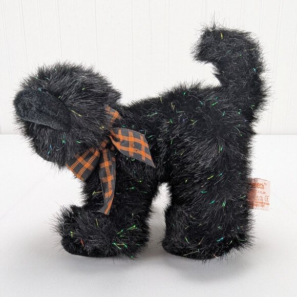 Russ Berrie Screech Black Cat Plush 6" Sparkly Stuffed Animal 100589 Halloween - Picture 4 of 10